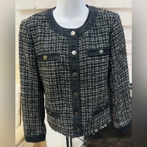 Ecru Black Denim Blazer
Women's Large